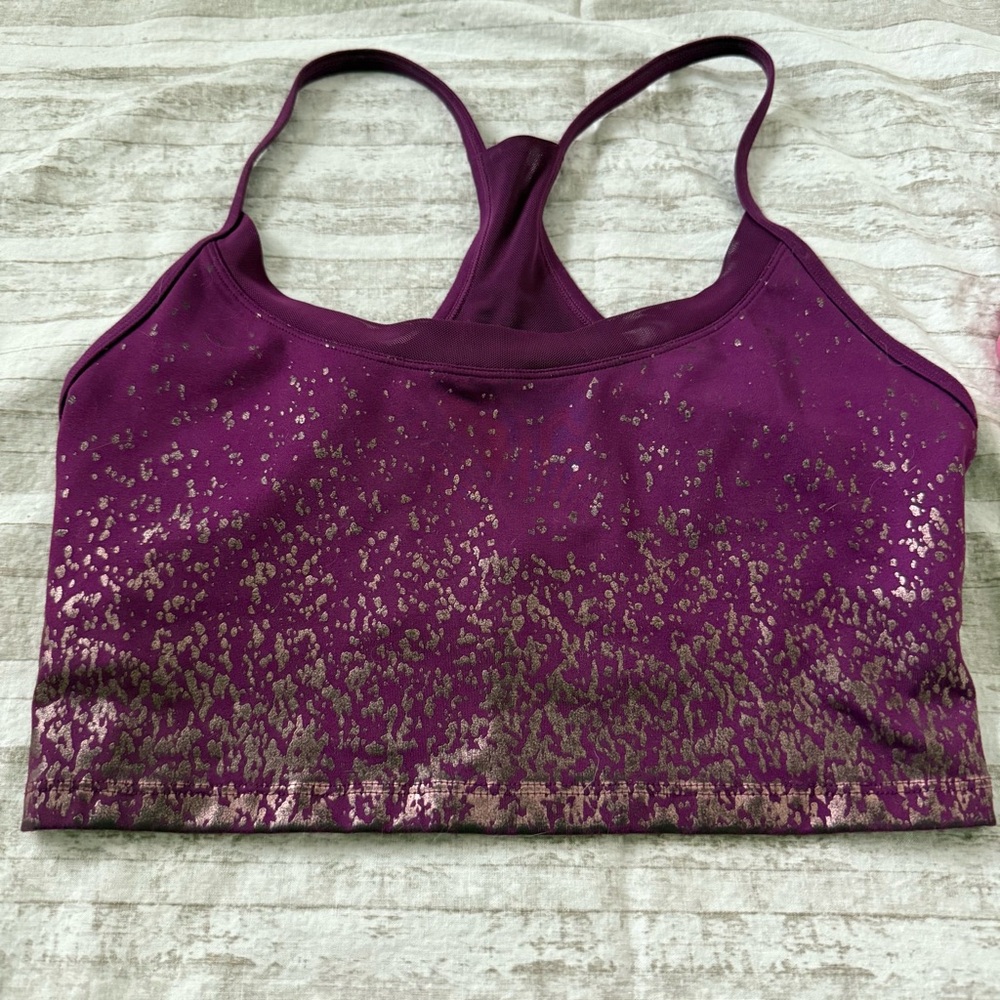💪🏻 Marika Purple/Bronze Medium Long Sports Bra - Picture 3 of 3
